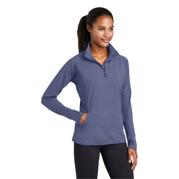 Sport-Tek Ladies Sport-Wick 1/2-Zip Pullover - Heather Colors – 410 Mavs